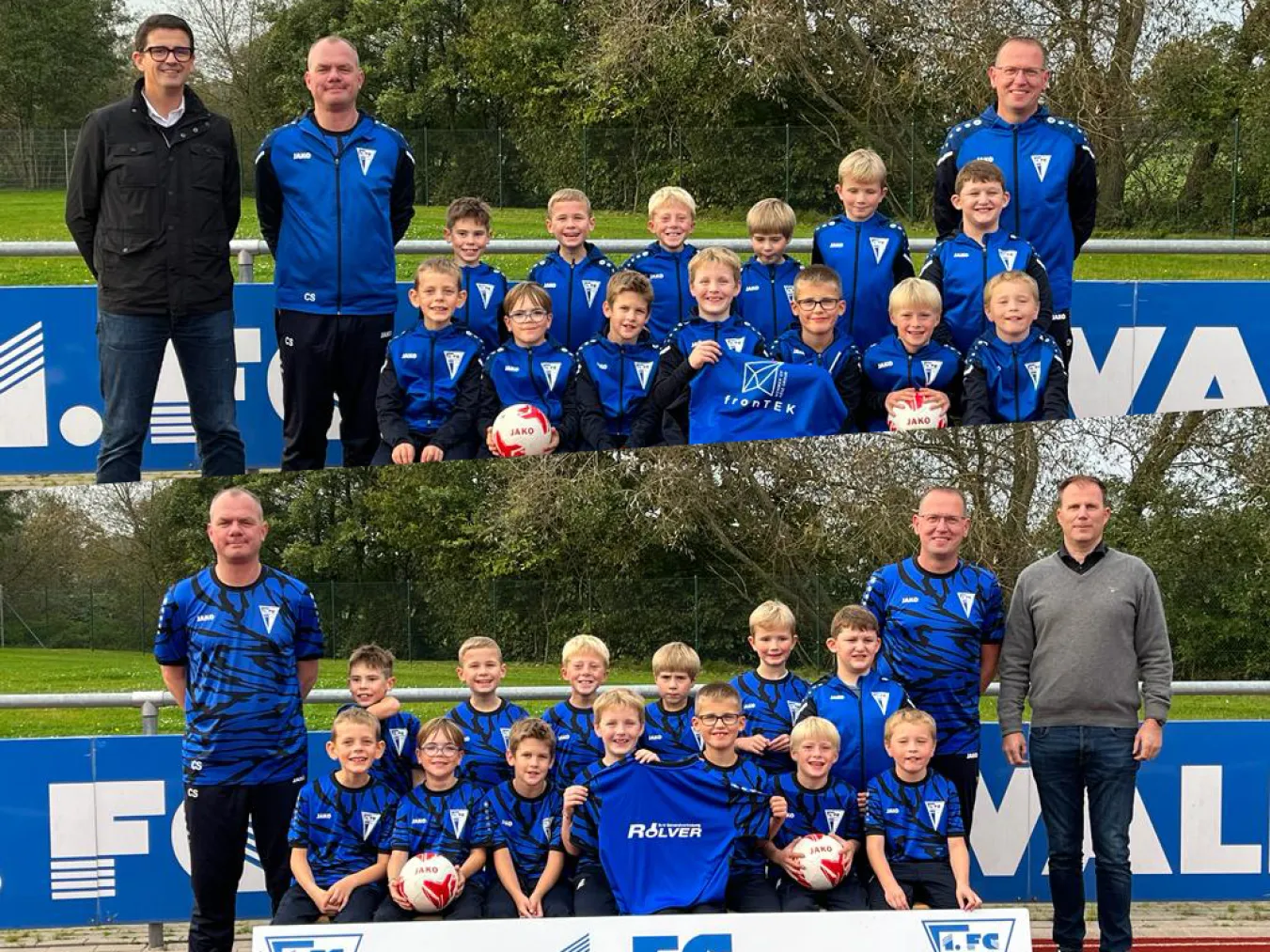 Unsere F2 freut sich über neue Trainingsshirts und Trainingsanzüge